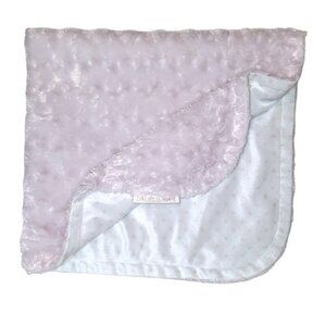 Blankets & Beyond Pink Swirl Stars Double Sided Lovey Security Blanket 25" X 29"